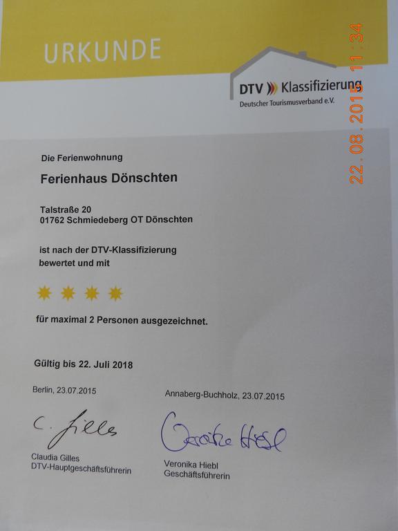 Ferienhaus Doenschten Dippoldiswalde Rum bild